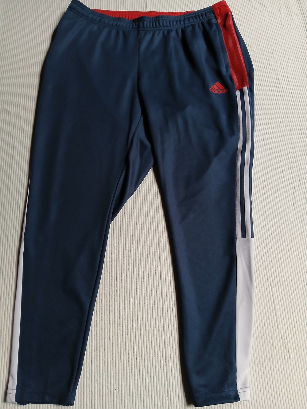ADIDAS Pants TIRO Womens XL Blue Red Soccer Activewear AEROREADY Running NWOT
